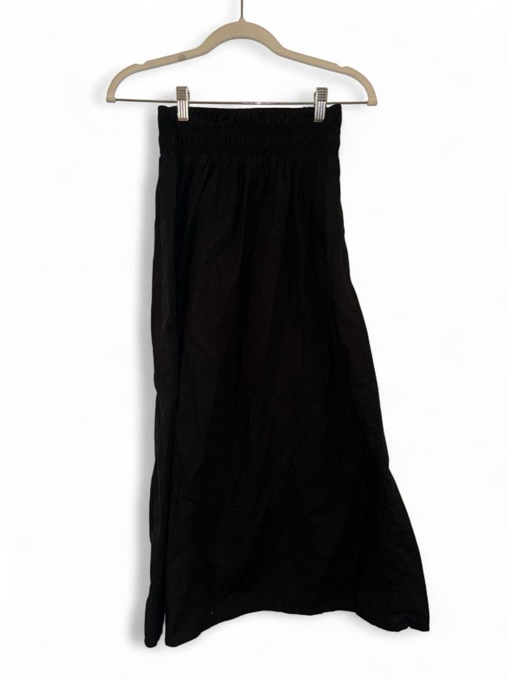 Faithfull the Brand Black Smocked Waist Skirt